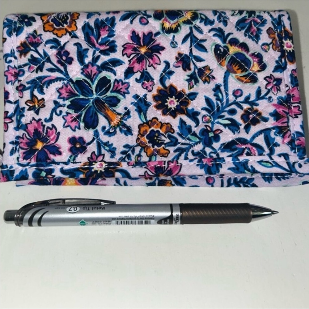 Vera Bradley Mini Trapeze Cosmetic Bag - Cloud Vine Design